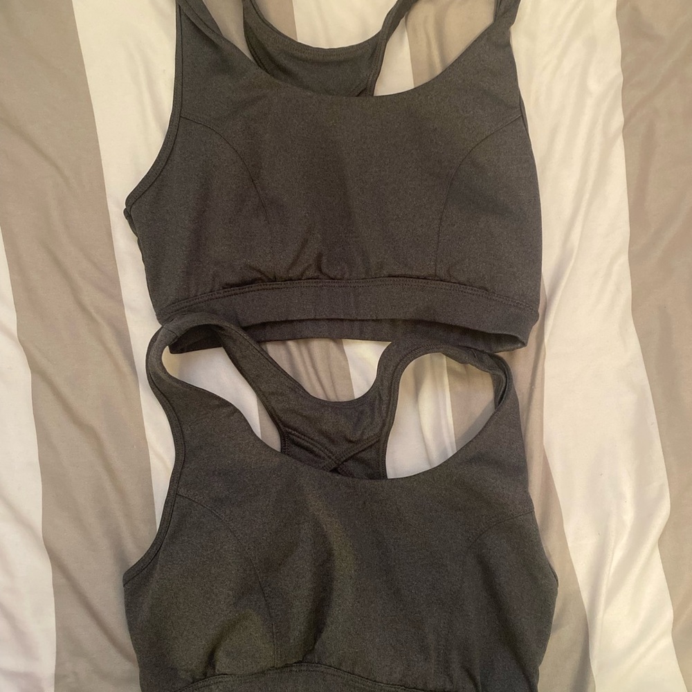 Bundle of 2 Gray Tek Gear Sports Bras